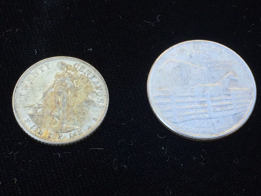 1944 D Philippines 20 Centavos Silver Coin [Photo 1]