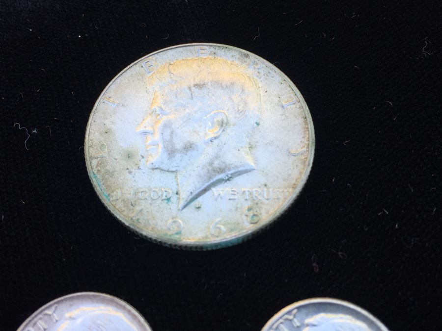 1968 D Silver Half Dollar & (2) 1964 Silver Dimes [Photo 4]