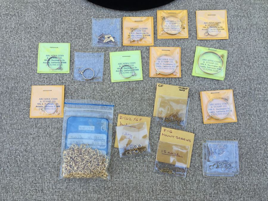 Huge Lot Of Gold Filled Coin Pendants, Clasps And Screws [Photo 3]