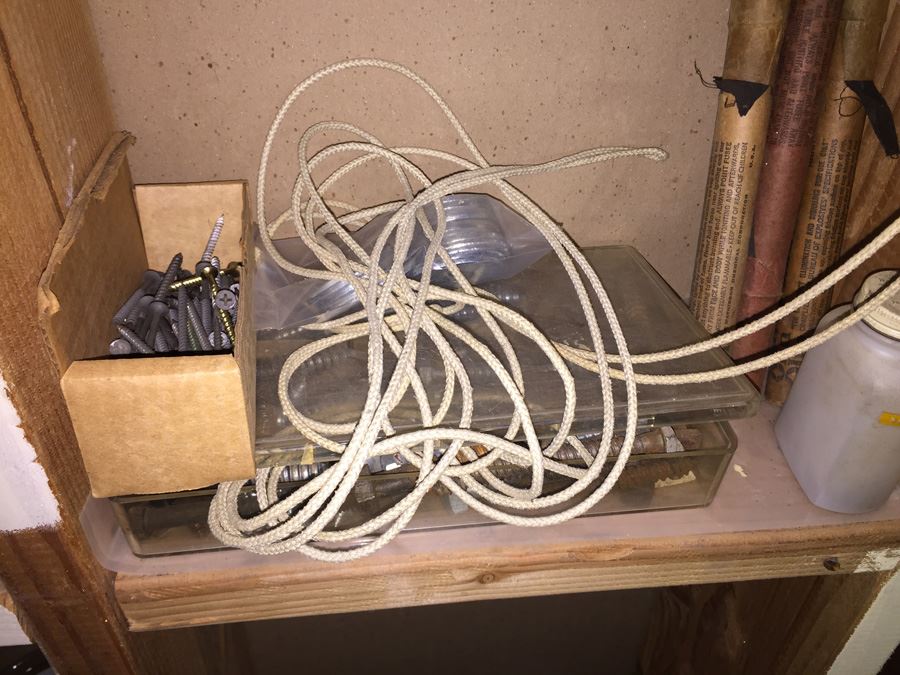 Huge Lot Of Hardware And Tools Including Nails, Screws, Bolts, Heavy Duty Crowbars, Metal Tongs [Photo 21]