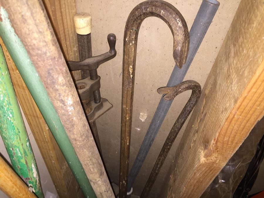 Huge Lot Of Hardware And Tools Including Nails, Screws, Bolts, Heavy Duty Crowbars, Metal Tongs [Photo 52]