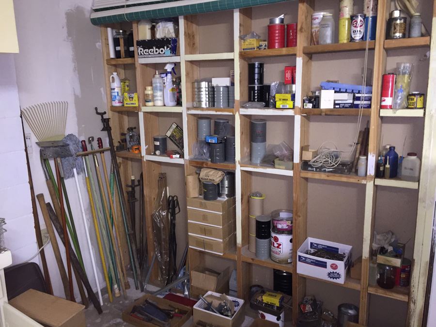 Huge Lot Of Hardware And Tools Including Nails, Screws, Bolts, Heavy Duty Crowbars, Metal Tongs [Photo 55]