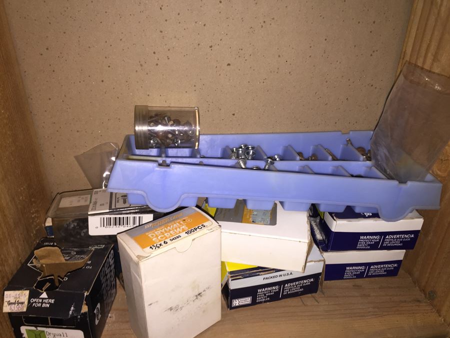 Huge Lot Of Hardware And Tools Including Nails, Screws, Bolts, Heavy Duty Crowbars, Metal Tongs [Photo 22]