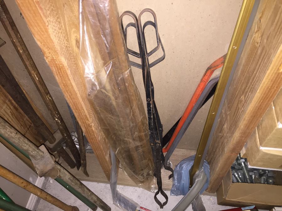 Huge Lot Of Hardware And Tools Including Nails, Screws, Bolts, Heavy Duty Crowbars, Metal Tongs [Photo 49]