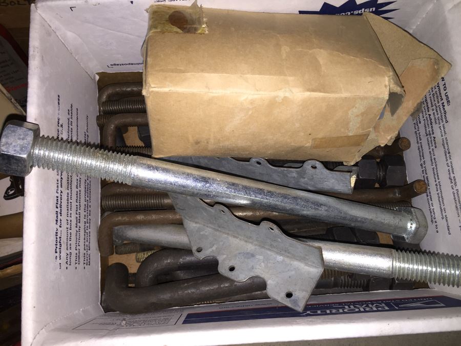 Huge Lot Of Hardware And Tools Including Nails, Screws, Bolts, Heavy Duty Crowbars, Metal Tongs [Photo 32]