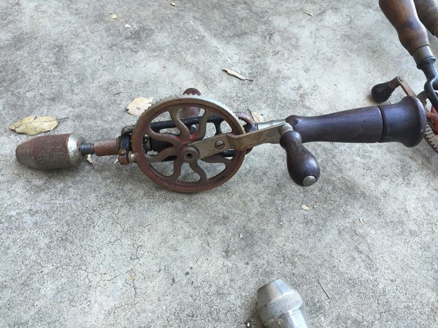 (11) Lot Of Vintage Tools Including Hand Drills And Yankee Ratcheting Screwdrivers [Photo 3]