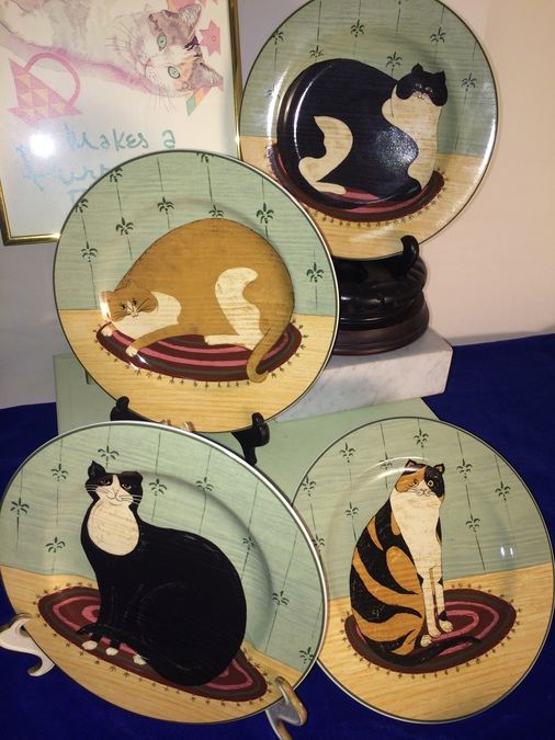 Cat Plates and Framed Cat Print [Photo 3]
