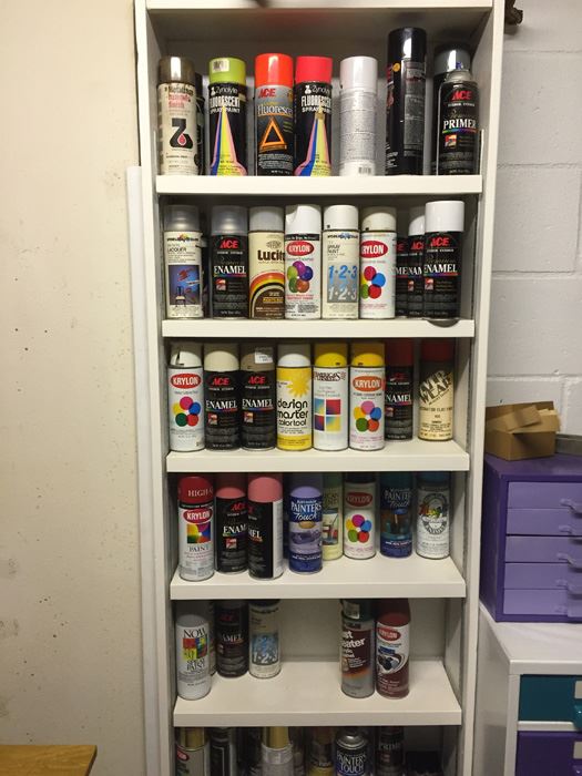 Spray Paint Lot Includes Shelf [Photo 1]