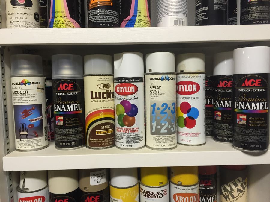 Spray Paint Lot Includes Shelf [Photo 4]
