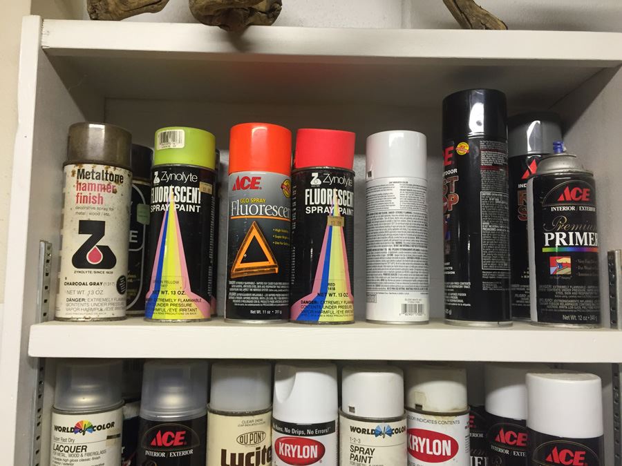 Spray Paint Lot Includes Shelf [Photo 3]