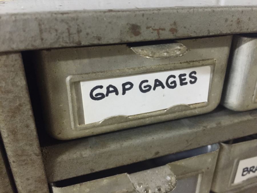 Vintage Metal Storage Cabinet Filled With Hardware And Tools [Photo 4]