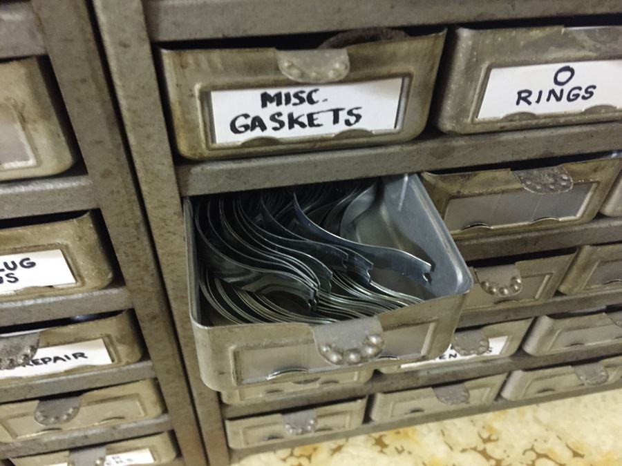 Vintage Metal Storage Cabinet Filled With Hardware And Tools [Photo 10]