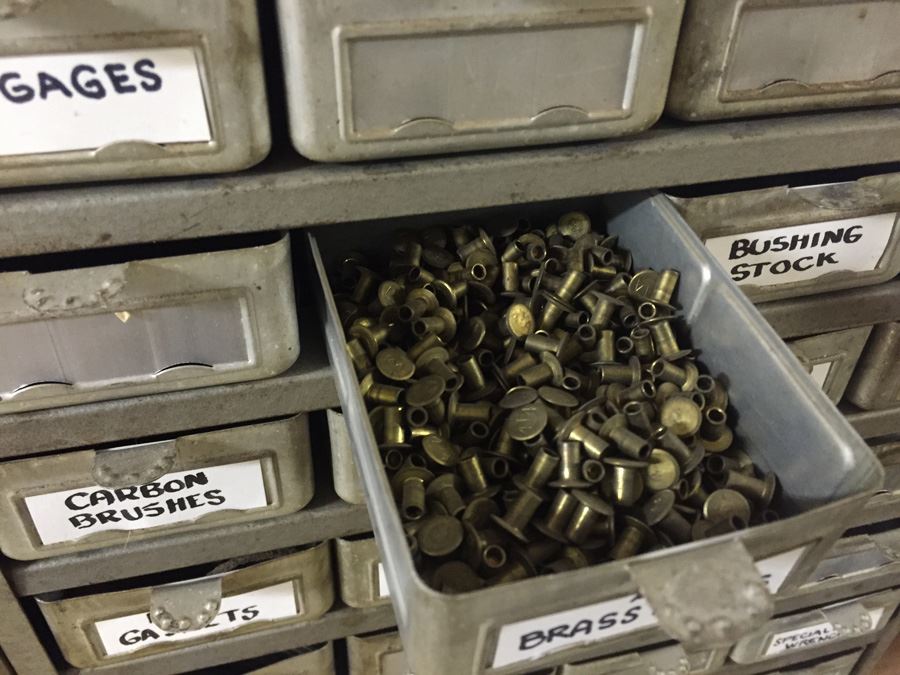 Vintage Metal Storage Cabinet Filled With Hardware And Tools [Photo 6]