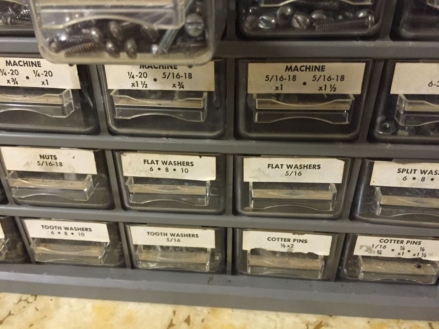 Metal Storage Cabinet Filled With Hardware [Photo 7]