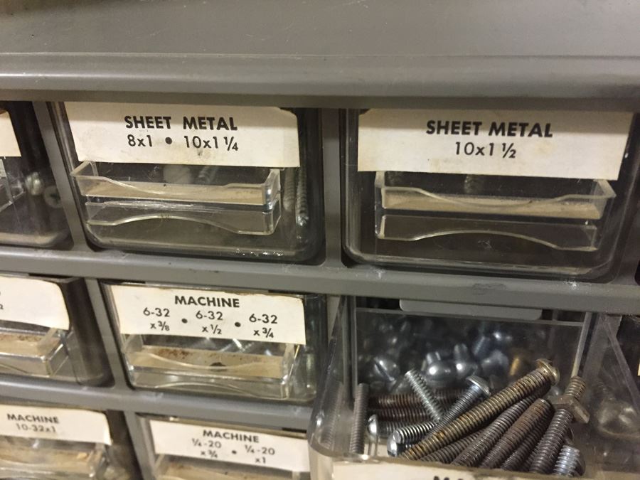 Metal Storage Cabinet Filled With Hardware [Photo 4]