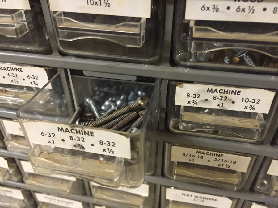 Metal Storage Cabinet Filled With Hardware [Photo 2]