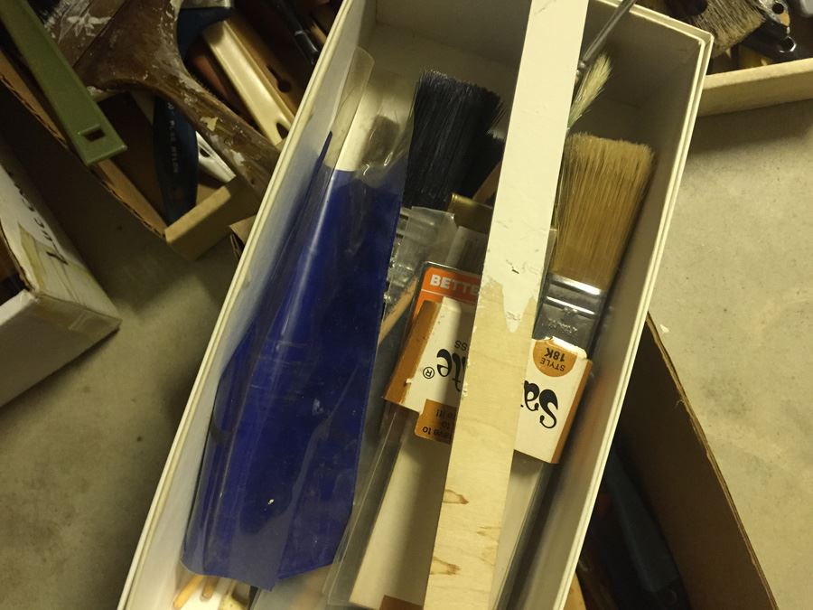 Huge Painting Supply Lot Paint Brushes Rollers Does Not Include Cabinet [Photo 16]