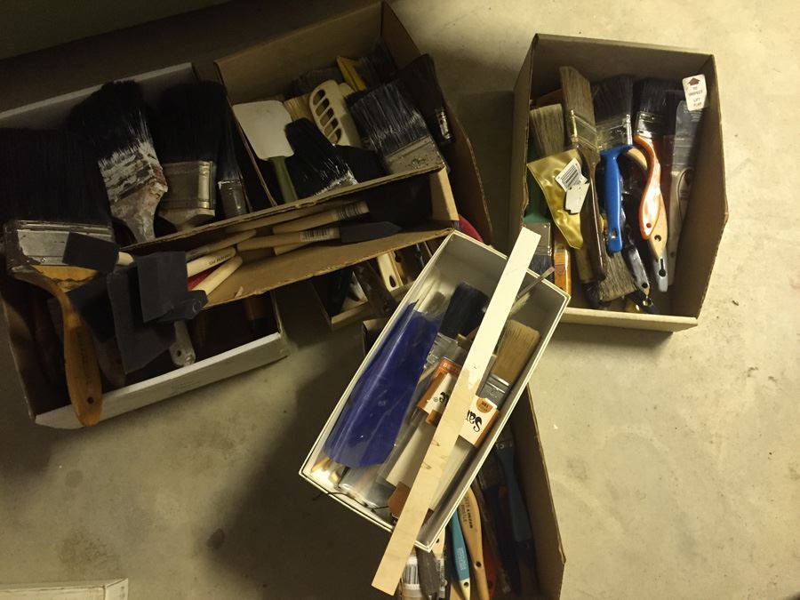 Huge Painting Supply Lot Paint Brushes Rollers Does Not Include Cabinet [Photo 19]