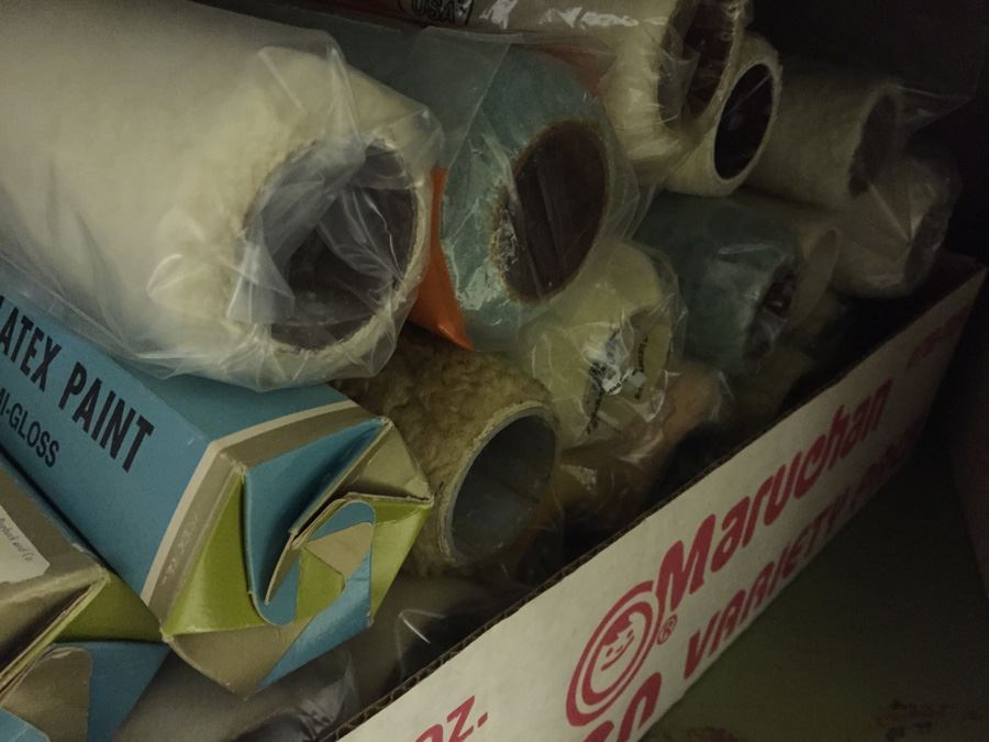 Huge Painting Supply Lot Paint Brushes Rollers Does Not Include Cabinet [Photo 27]