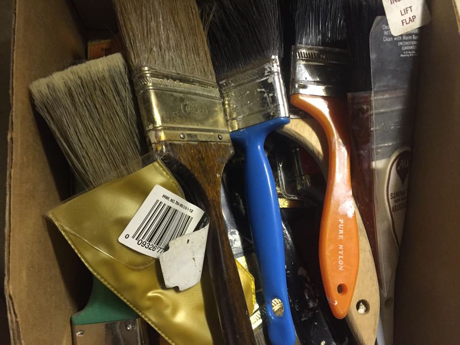 Huge Painting Supply Lot Paint Brushes Rollers Does Not Include Cabinet [Photo 12]