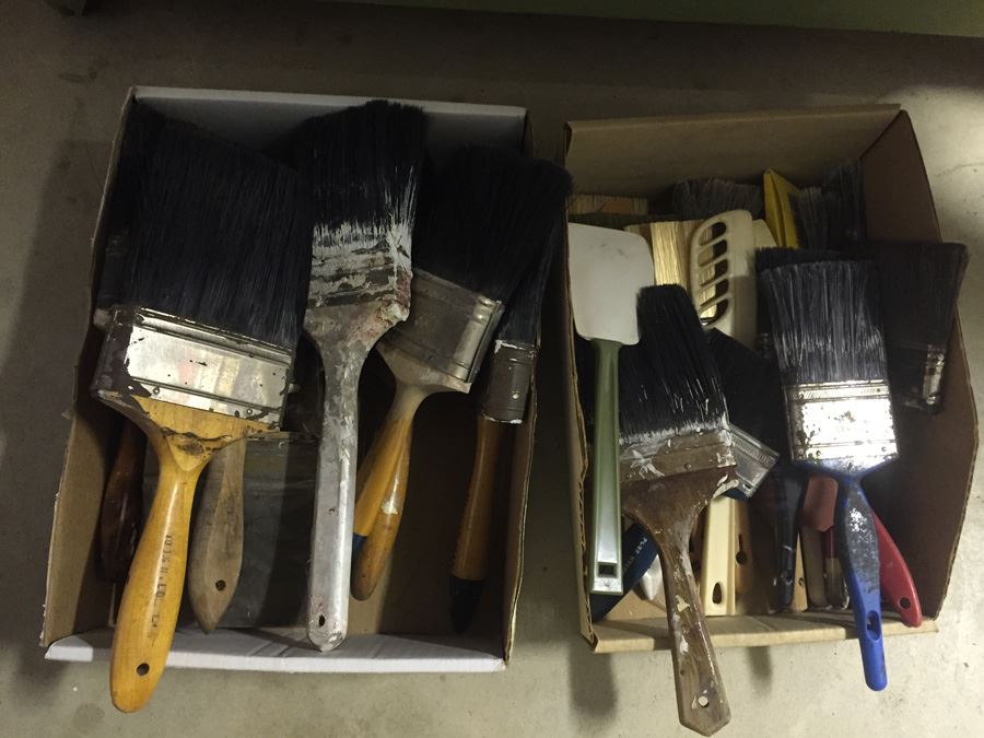 Huge Painting Supply Lot Paint Brushes Rollers Does Not Include Cabinet [Photo 7]