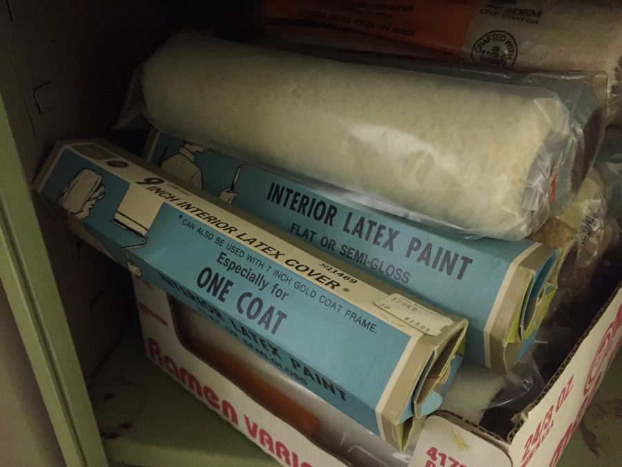 Huge Painting Supply Lot Paint Brushes Rollers Does Not Include Cabinet [Photo 30]