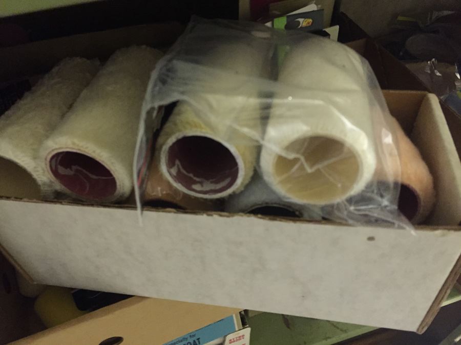 Huge Painting Supply Lot Paint Brushes Rollers Does Not Include Cabinet [Photo 24]