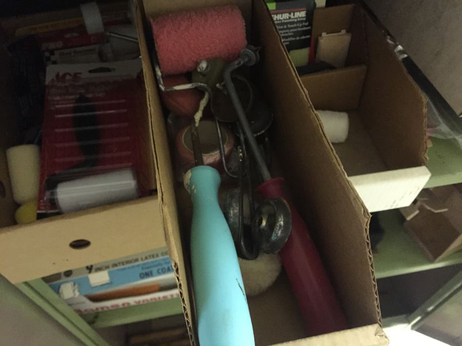 Huge Painting Supply Lot Paint Brushes Rollers Does Not Include Cabinet [Photo 25]