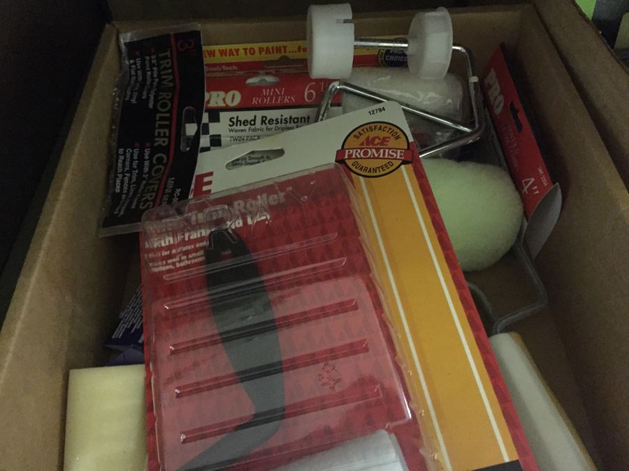 Huge Painting Supply Lot Paint Brushes Rollers Does Not Include Cabinet [Photo 21]