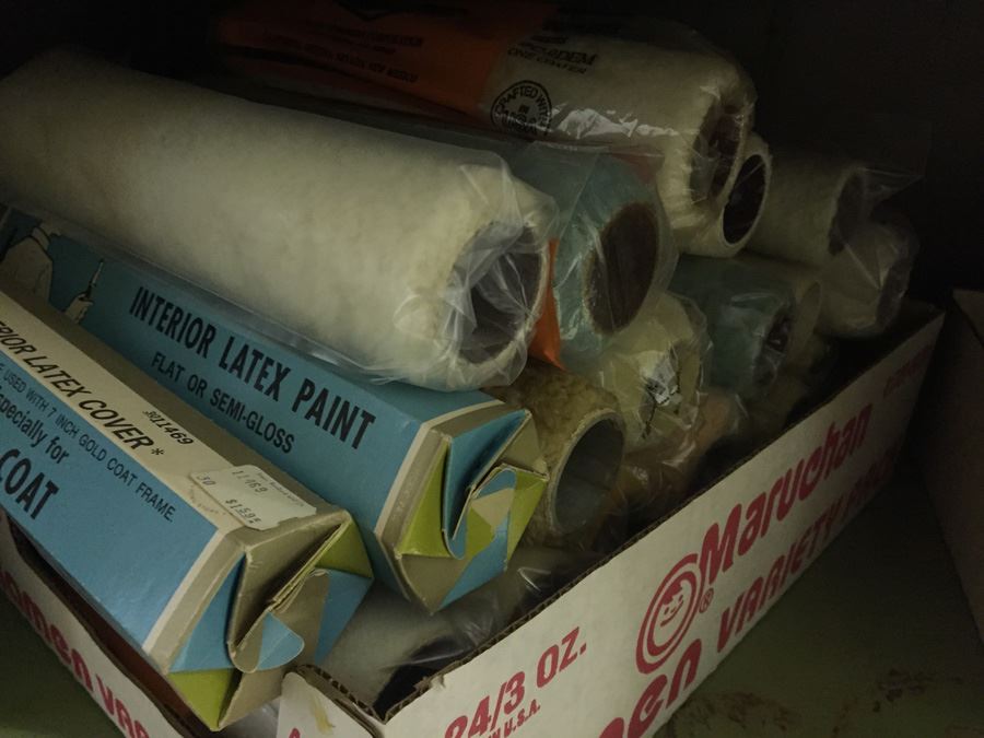 Huge Painting Supply Lot Paint Brushes Rollers Does Not Include Cabinet [Photo 26]