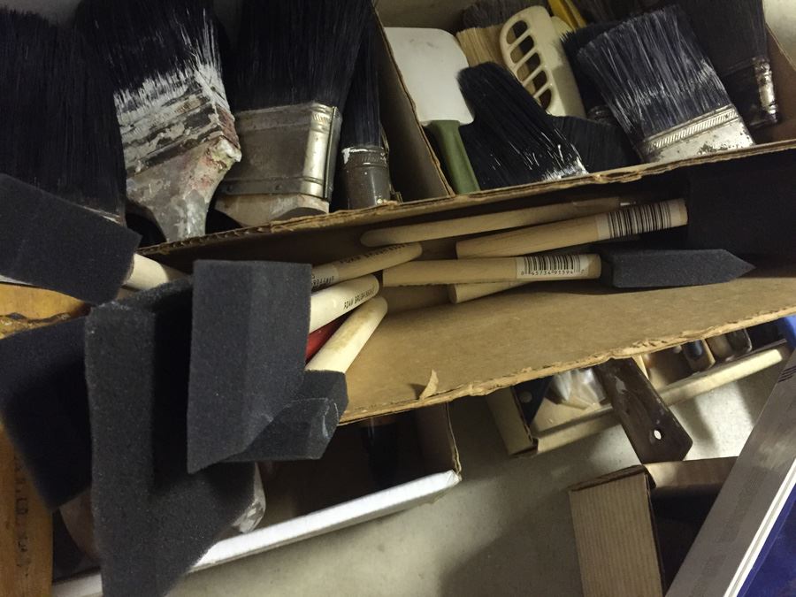 Huge Painting Supply Lot Paint Brushes Rollers Does Not Include Cabinet [Photo 18]