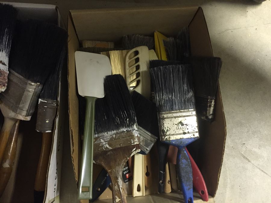 Huge Painting Supply Lot Paint Brushes Rollers Does Not Include Cabinet [Photo 9]