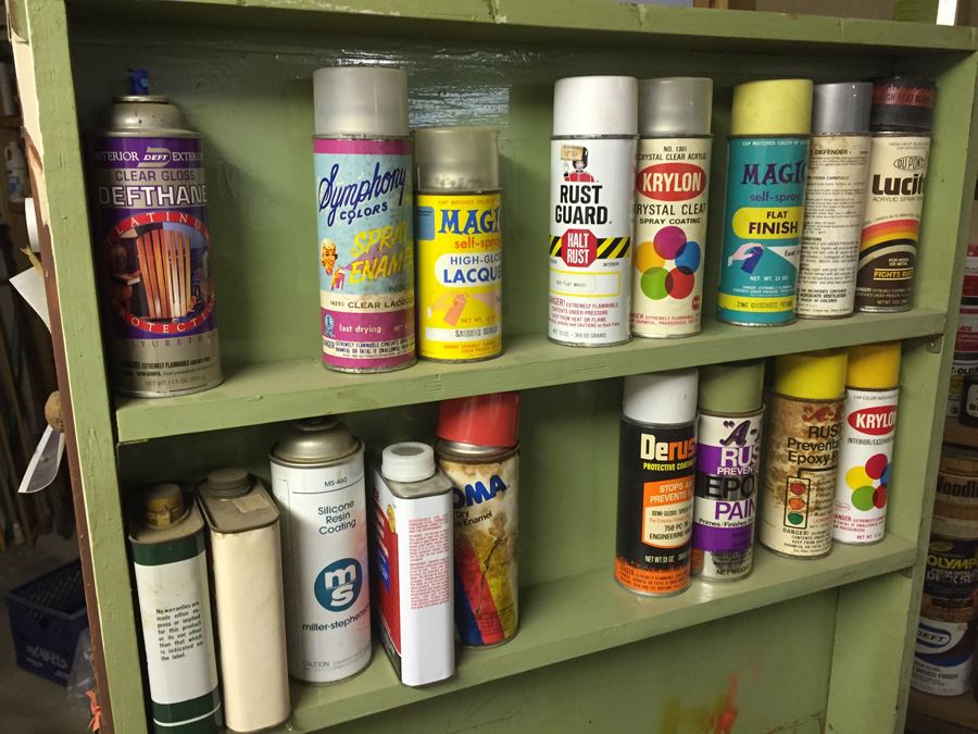 Vintage Green Storage Cabinet On Casters [Photo 5]
