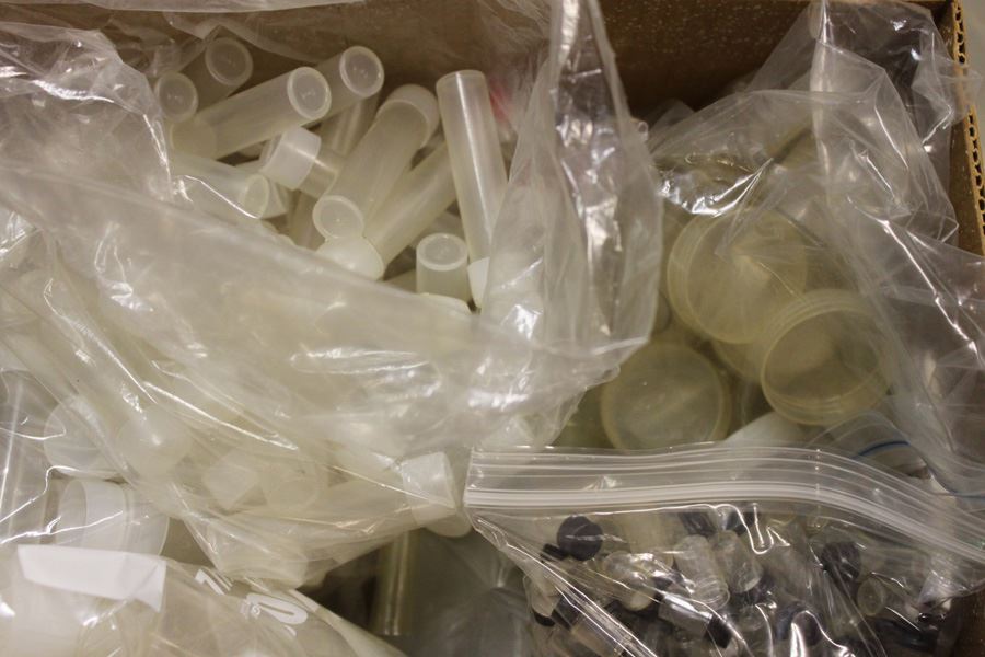 Various Sizes Of Plastic Tubes With Lids Lot [Photo 2]