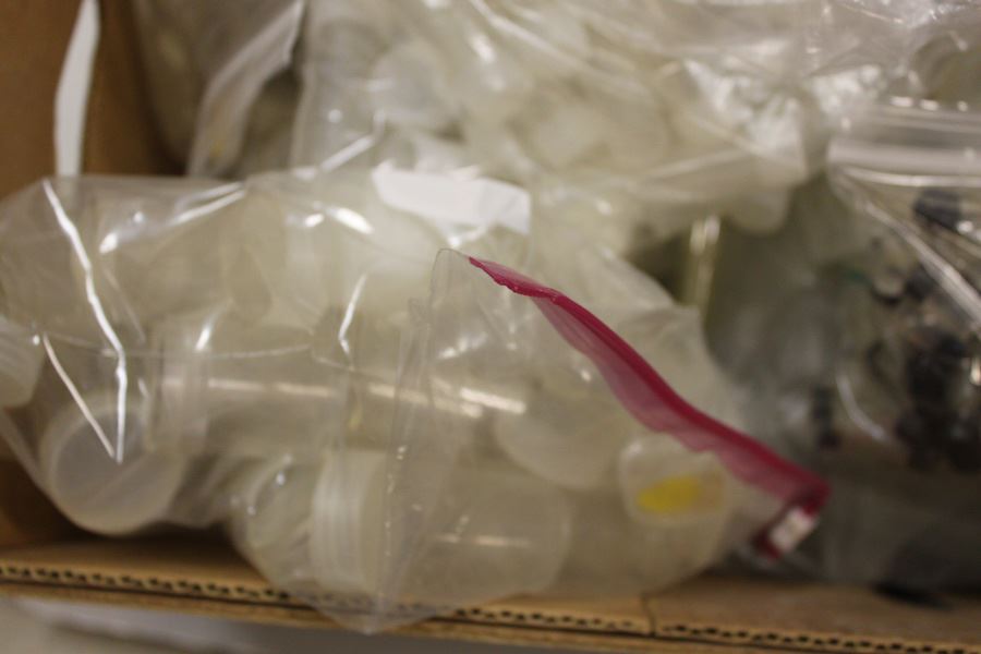 Various Sizes Of Plastic Tubes With Lids Lot [Photo 3]