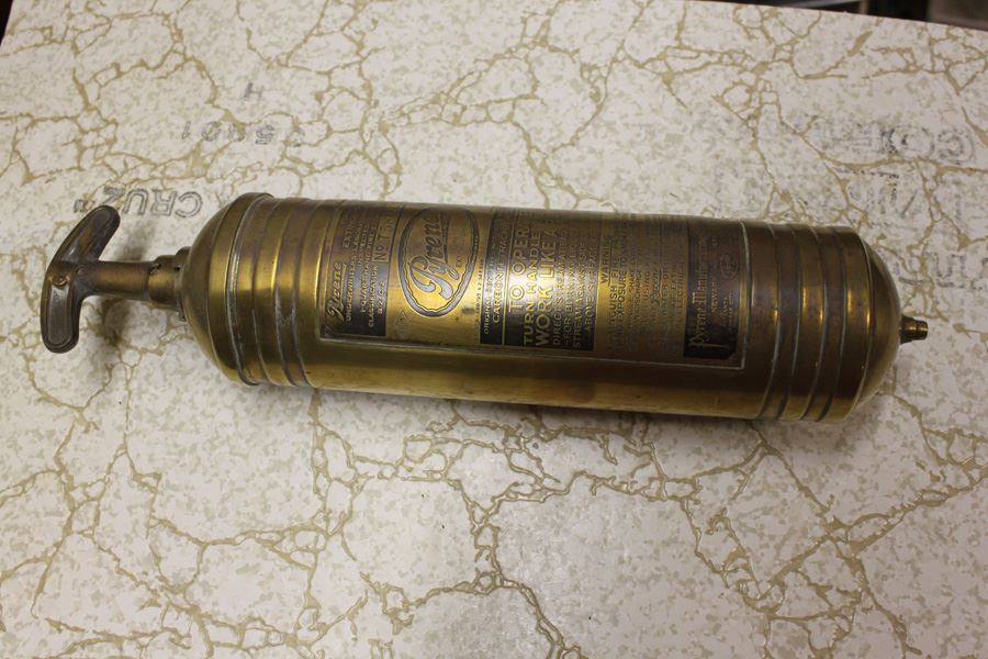 Vintage Pyrene Brass Fire Extinguisher [Photo 1]