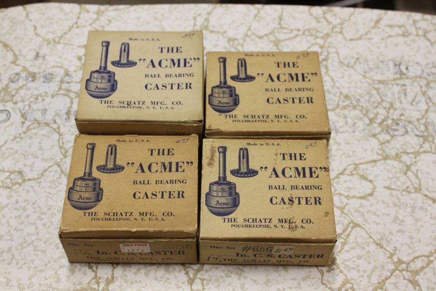 (4) The 'ACME' Ball Bearing Caster New In Box Schatz Mfg Co [Photo 1]