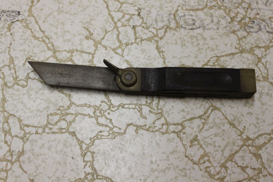 Antique 1897 Stanley Wood And Brass Tool [Photo 1]