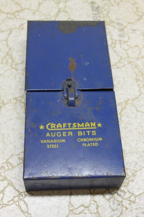 Vintage CRAFTSMAN Auger Bits With Metal Box [Photo 1]