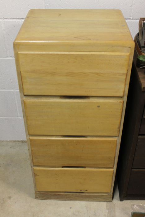 Blonde Wooden Storage Cabinet
