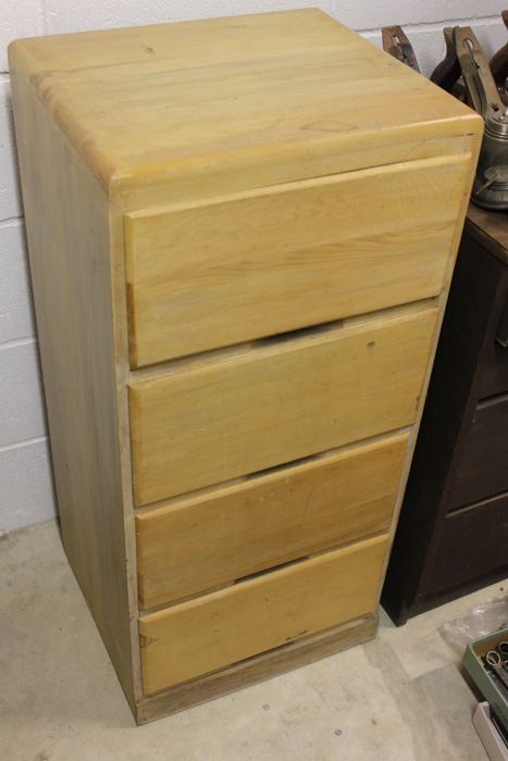 Blonde Wooden Storage Cabinet [Photo 2]