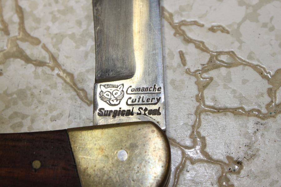 Vintage Comanche Cutlery Surgical Steel Lock Blade Knife [Photo 2]