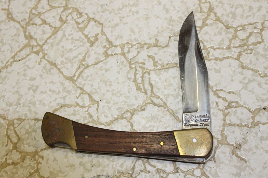 Vintage Comanche Cutlery Surgical Steel Lock Blade Knife [Photo 1]