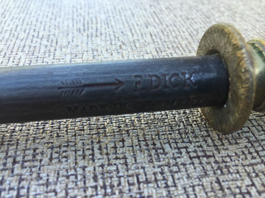 Vintage F. DICK Made In Germany Wooden Brass Knife Sharpener [Photo 3]