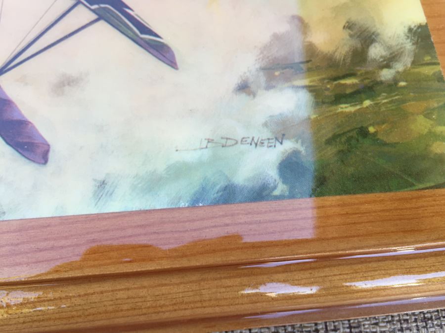 (4) J B Deneen Aviation Prints Mounted On Wood [Photo 10]