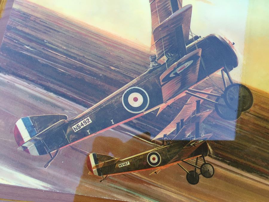(4) J B Deneen Aviation Prints Mounted On Wood [Photo 3]