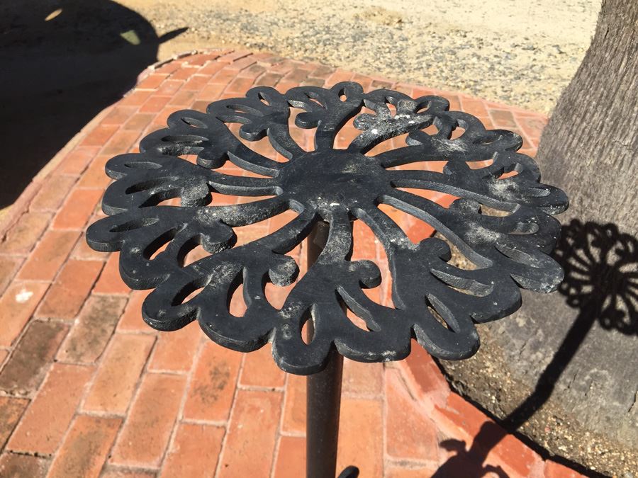 Vintage Black Wrought Iron Stand [Photo 3]