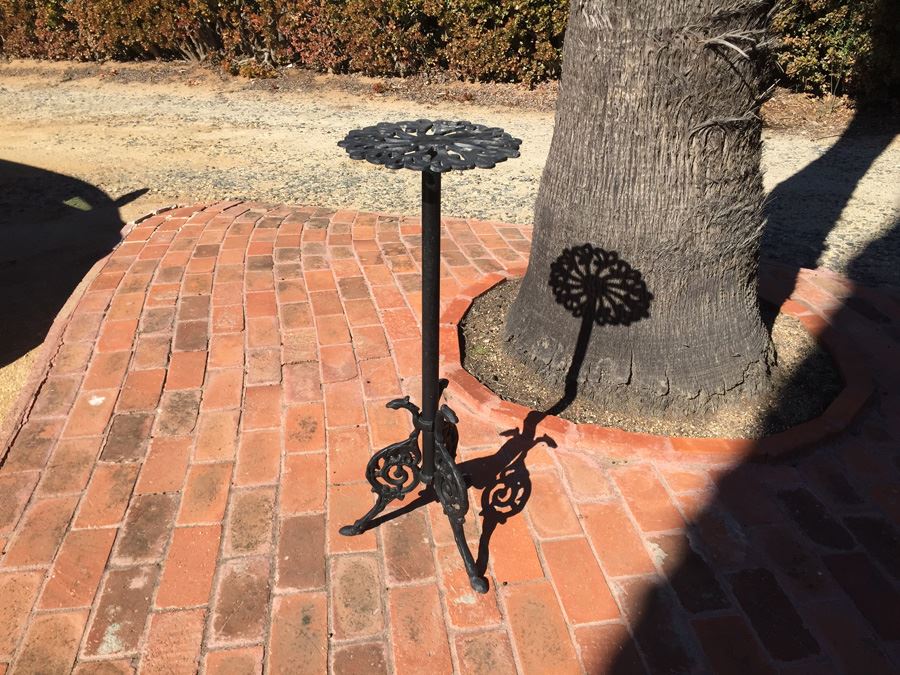 Vintage Black Wrought Iron Stand
