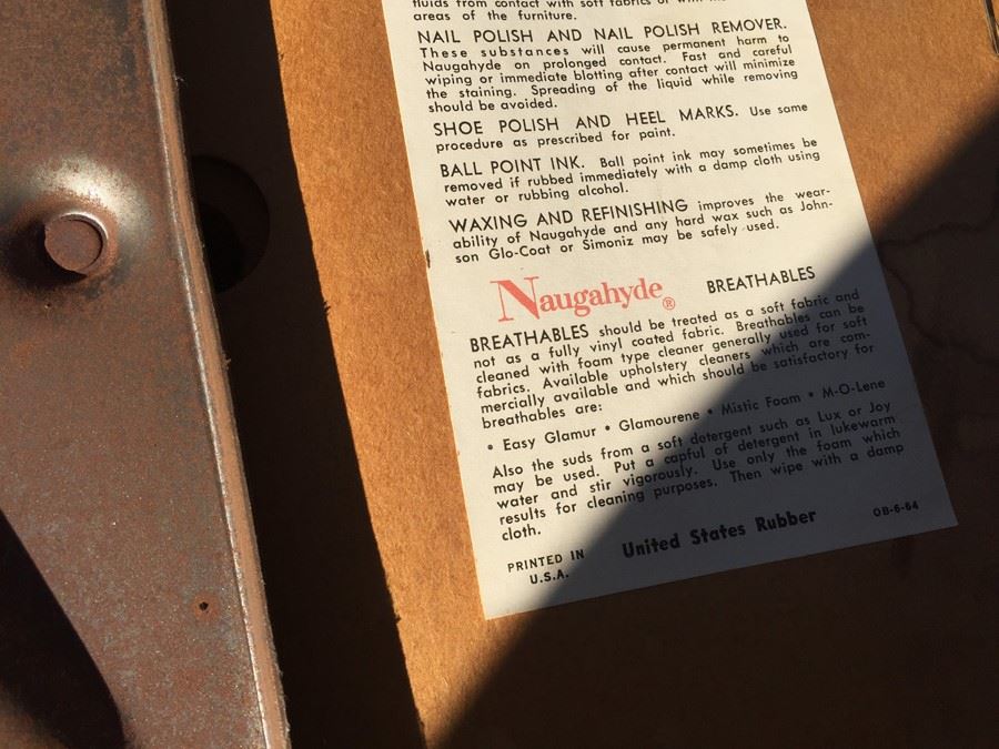 Mid-Century Modern Cal-Style Furniture Black Naugahyde Swivel Chair [Photo 8]