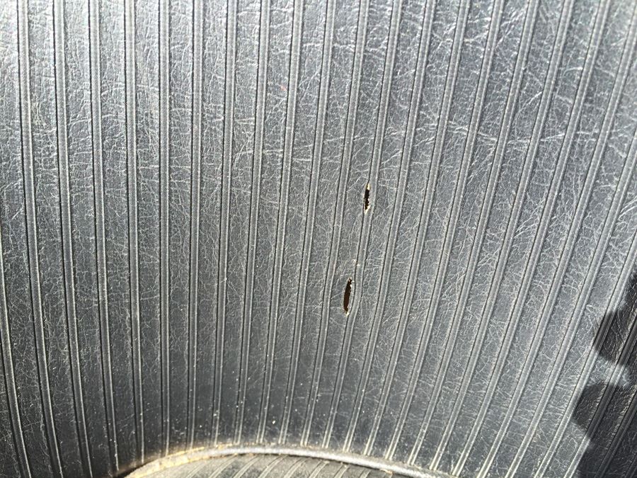 Mid-Century Modern Cal-Style Furniture Black Naugahyde Swivel Chair [Photo 4]